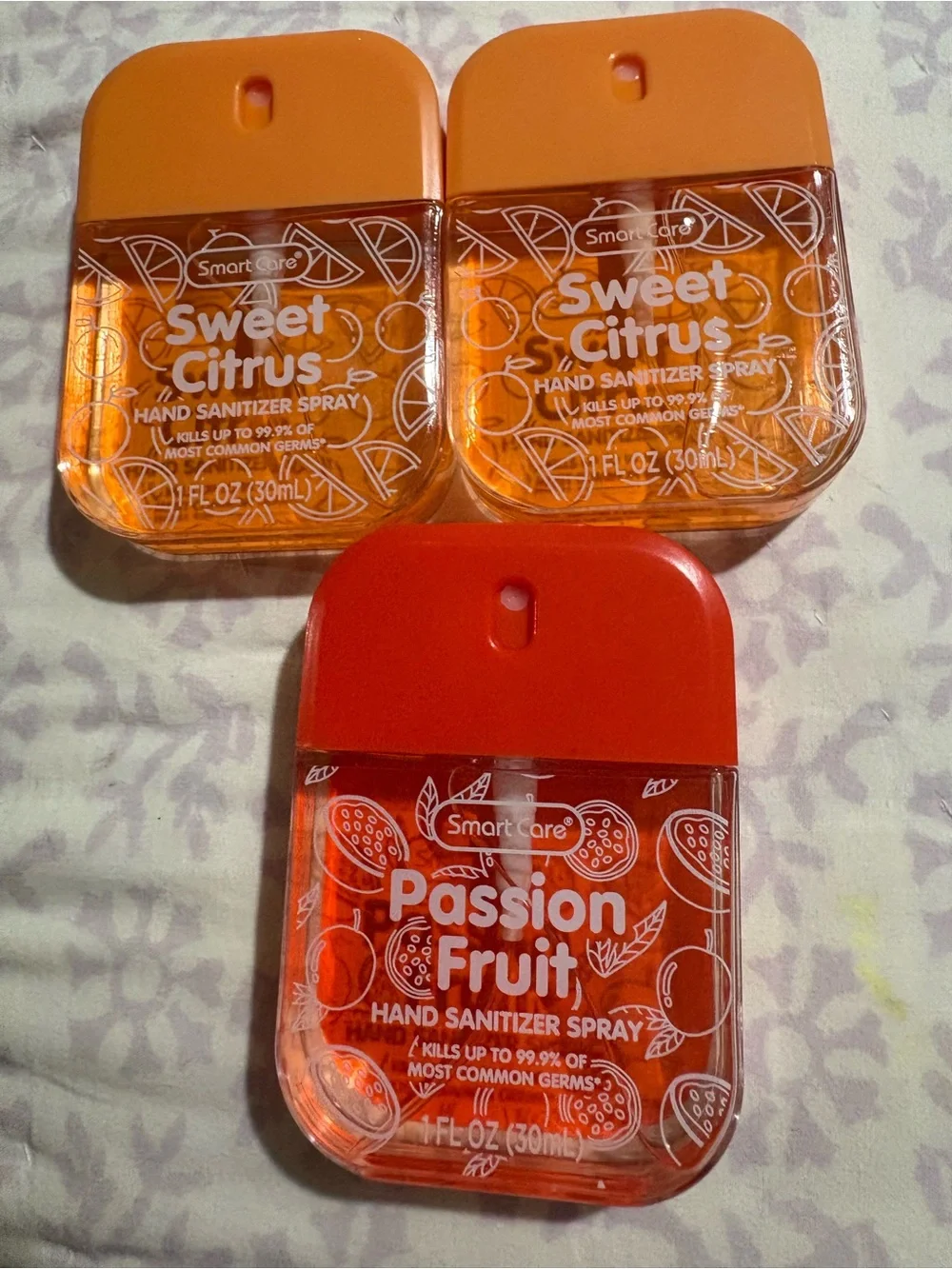 Sweet Citrus & Passion Fruit Hand Sanitizer Spray - Orange